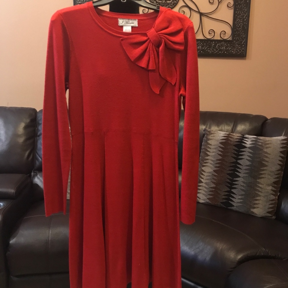 Red sweater dress